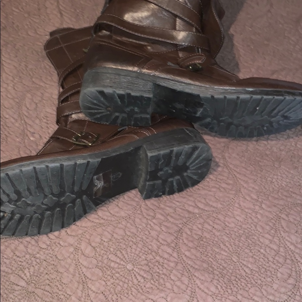 Brown Flat Boots - image 3